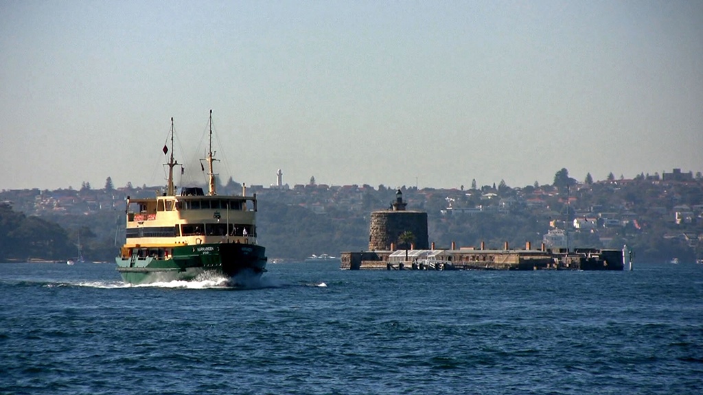Ferry Boat and Fort Denison